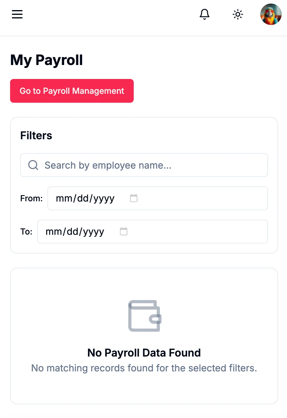 WeWebsolutionsHR payroll interface